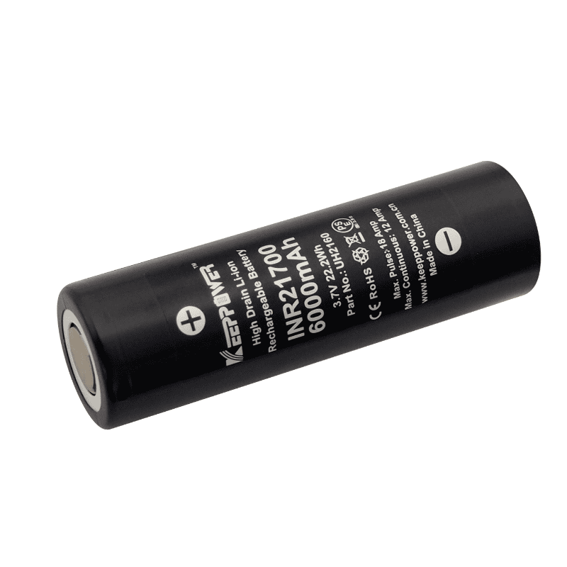 マックス. 12放電IMR 21700 6000mAh リチウムイオンバッテリー UH2160